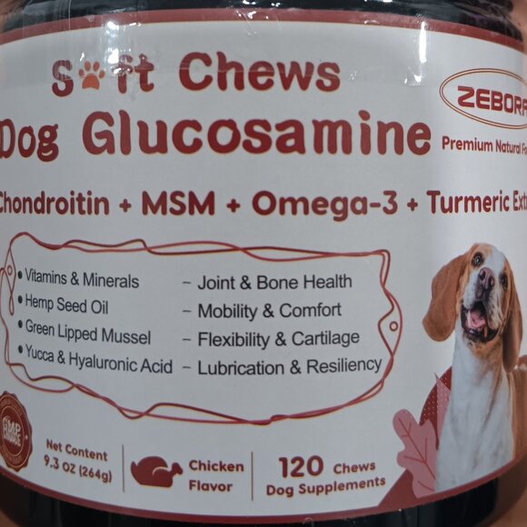 Zebora Soft Chews Dog Glucosamine 120 chews brand new and sealed - Picture 1 of 3